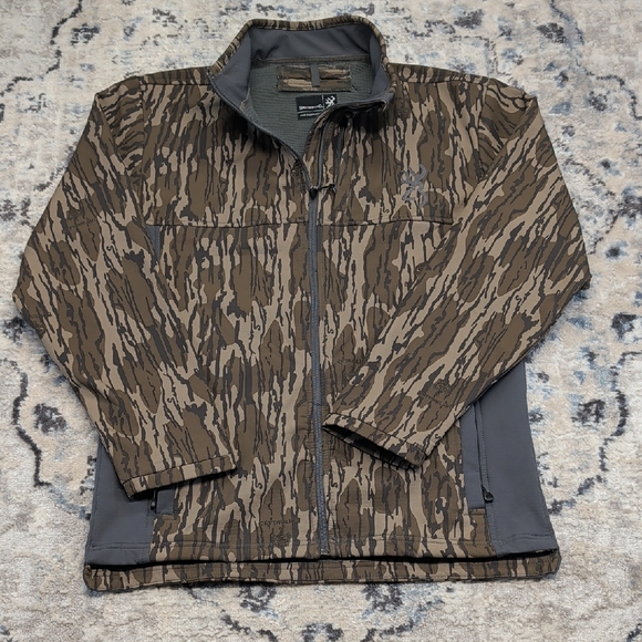 Browning Other - Browning Camo Full Zip Jacket Men’s Large Mossy Oak Shadow Grass Pattern